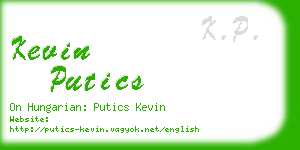 kevin putics business card